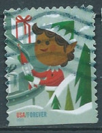 VEREINIGTE STAATEN ETATS UNIS USA 2022 HOLIDAY ELVES: ELF WITH TOY ROCKET F USED SN 5725 - Used Stamps