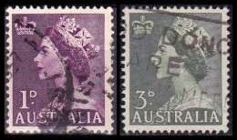 1953 - AUSTRALIA - REINA ISABEL II REINO UNIDO - YVERT 196,197 - Oblitérés