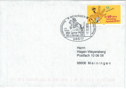 98617 Meiningen 2003 350 Jahre Postverbindungen Kurier - Fünfstellige Postleitzahlen Finger Hand  Sonnenbrille - Covers & Documents