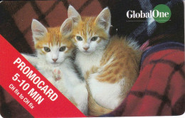 TARJETA DE SUIZA DE GLOBAL ONE DE UNOS GATOS (GATO-CAT) - Svizzera