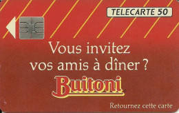 France: France Telecom 10/92 F296A Buitoni. Sans Numérotation - 1992