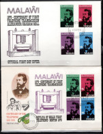 Malawi 1976 Space, Telephone Centenary Set Of 4 + S/s On 2 FDC - Africa