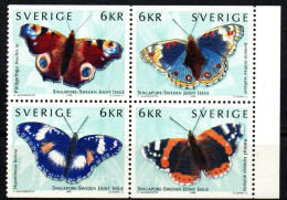 Schweden 1999 - Mi.Nr. 2125 - 2128 - Postfrisch MNH - Tiere Animals Schmetterlinge Butterflies - Vlinders