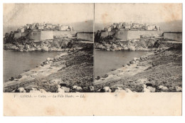 CPA  Stéréoscopique - 2B - CALVI (Haute Corse) - 7. La Ville Haute - LL - Stereoscope Cards