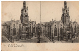 CPA  Stéréoscopique - 59 - LILLE (Nord) - 11. L'Eglise Saint-Maurice - LL - Cartes Stéréoscopiques