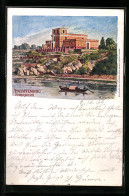 Lithographie Aschaffenburg, Pompejanum Mit Gondel  - Aschaffenburg