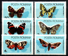 Rumänien 1985 - Mi.Nr. 4159 - 4164 - Postfrisch MNH - Tiere Animals Schmetterlinge Butterflies - Farfalle