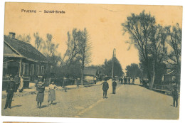 BL 31 - 24502 PRUZHANY, Brest Region, Street School, Belarus - Old Postcard, CENSOR - Used - 1916 - Weißrussland