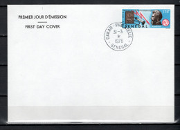 Senegal 1976 Space, Telephone Centenary Stamp On FDC - Afrique