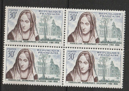 N° 1214 Cententenaore De La Mort De  Marceline Desbordes-Valmore: Beau Bloc De 4 Timbres - Neufs