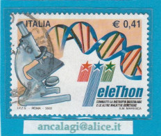 USATI ITALIA 2002 - Ref.0889 "TELETHON" 1 Val. - - 2001-10: Gebraucht