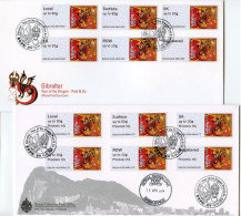 GIBRALTAR (2024) ATM Post & Go - Year Of The Dragon - Codes GI04 + GI05 - First Day Covers - Gibraltar