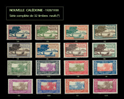 Nouvelle Calédonie 1928 - 1938 Série Complète De 32 Timbres * - Nuevos