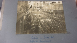 WWI PHOTO ORIGINALE BRUXELLES ENTREE AMERICAINS ARMY BELGIQUE - 1914-18