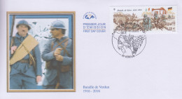 Enveloppe  FDC   1er  Jour   FRANCE    Anniversaire  De  La   Bataille   De   VERDUN     2016 - 2010-2019