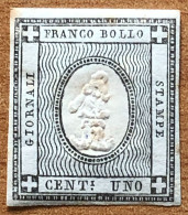 Kingdom Of Sardinia - 1861 - 1st C. - Raised Digit (*MH) - Sardinië