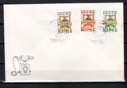 Iraq 1976 Space, Telephone Centenary Set Of 3 On FDC - Asie