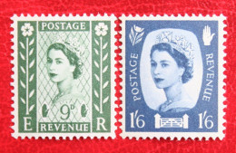 WILDING WATERMARK Northern IRELAND (Mi 5-6) 1967 POSTFRIS MNH ** ENGLAND GRANDE-BRETAGNE GB GREAT BRITAIN - Irlanda Del Norte