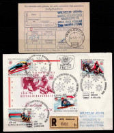 Reko  FDC " XII Olymp. Winterspiele Innsbruck  "  ( Mit Aufgabeschein ) Vom 14.3.1975 - ANK 1498 - 1501 - Cartas & Documentos