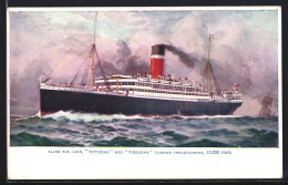 Künstler-AK Passagierschiff Victorian In Voller Fahrt, Allan R.M. Line  - Paquebote