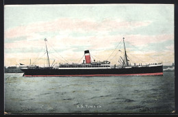 AK Dampfer SS Tunisian Auf Dem Wasser  - Paquebots