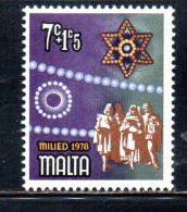 MALTA 1978 CHRISTMAS NATALE NOEL WEIHNACHTEN NAVIDAD NATAL 7c + 1.5c MNH - Malta