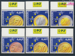 Luxemburg 1544-1549 (kompl.Ausg.) Postfrisch 2001 Euro-Münzen (10368721 - Nuevos
