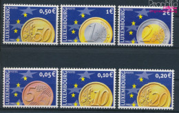 Luxemburg 1544-1549 (kompl.Ausg.) Postfrisch 2001 Euro-Münzen (10377585 - Unused Stamps