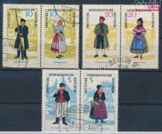 DDR WZd145,WZd147,WZd149 (kompl.Ausg.) (1074-1079 Als Paare) Gestempelt 1964 Volkstrachten (10392200 - Used Stamps