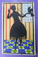 Artist Silhouette Art-deco Art-Nouveau Edit AQUARELLA  142  Imprime - Scherenschnitt - Silhouette