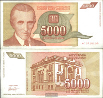 Yugoslavia Pick-number: 128 Uncirculated 1993 5.000 Dinara - Yugoslavia