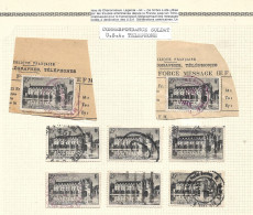 1945. 8 Timbres Français Oblitérés Transmission Télégraphique Des Messages Codés. Cote  720€. - Postal History