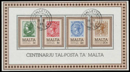 MALTA Block 8 Zentrisch Gestempelt X7BD632 - Malte