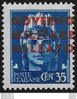 1943 Napoli Occ. Anglo-americana 35c. MNH Sass. N. 11gb - Autres & Non Classés