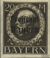 Bavaria 170B With Hinge 1920 King Ludwig With Print - Other & Unclassified