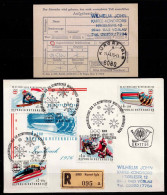 Reko  FDC " XII Olymp. Winterspiele Innsbruck  "  Kurort Igls ( Mit Aufgabeschein ) Vom 14.3.1975 - ANK 1498 - 1501 - Lettres & Documents