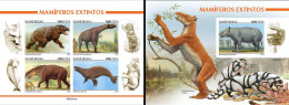 Guinea Bissau 2023, Animals, Extinct Mammals, 4val In BF +BF IMPERFORATED - Prehistorics