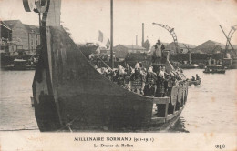 HISTOIRE - Millénaire Normand (911-1911) - Le Drakar De Rollon - Animé - Carte Postale Ancienne - Geschiedenis
