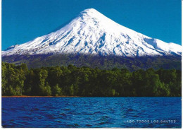 Volcan Osorno Chili,  2652 M  (Région Des Lacs)   2 Photos , Recto Verso - Volcanes