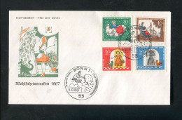 "BUNDESREPUBLIK DEUTSCHLAND" 1967, Mi. 538-541 "Frau Holle" FDC (L1132) - 1961-1970