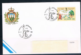 SAN MARINO 1992 - Fdc Celebrazioni Colombiane, Annullo Speciale. - FDC