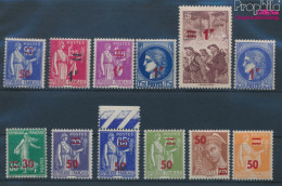 Frankreich 478-486,488-490 Postfrisch 1940 Aufdruckausgabe (10387492 - Nuovi