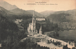 FRANCE - Les Pyrénées - Lourdes - Vue De La Basilique Vue Du Château Fort - Vue Générale - Carte Postale Ancienne - Lourdes