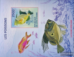 The Ivory Coast Block190B (complete Issue) Ungezähnte Stamps Unmounted Mint / Never Hinged 2014 Fish - Ivory Coast (1960-...)