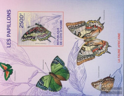 The Ivory Coast Block189B (complete Issue) Ungezähnte Stamps Unmounted Mint / Never Hinged 2014 Butterflies - Costa D'Avorio (1960-...)