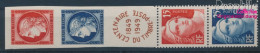 Frankreich 840-843 Fünferstreifen (kompl.Ausg.) Postfrisch 1949 100 Jahre Briefmarke (10387546 - Unused Stamps