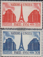 France 929-930 (complete Issue) Unmounted Mint / Never Hinged 1951 UN - Meeting - Nuevos