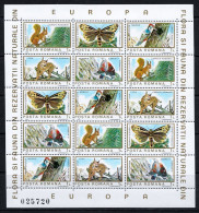 ROUMANIE - FAUNE - EUROPA - FEUILLET N° 3465 A 3469 - NEUF** MNH - Unused Stamps