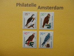 Germany West 1973, FAUNA BIRDS RAPTORS GREIFVOGEL ROOFVOGELS RAPACES: Mi 754-57, ** - Arends & Roofvogels