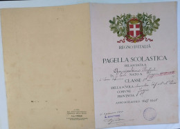 Bp89 Pagella Fascista Opera Balilla Regno D'italia Foggia 1928 - Diploma's En Schoolrapporten